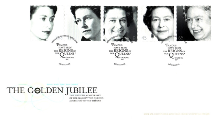 2002 GB - FDC - Golden Jubilee Commemorative Set (Unaddressed)